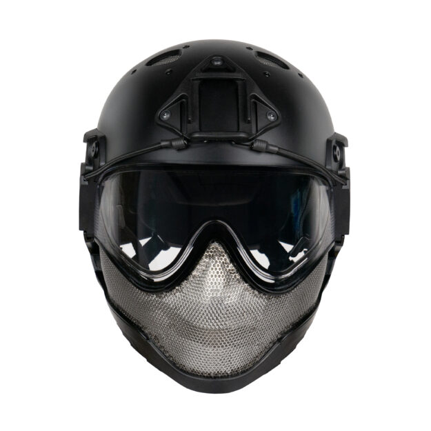 WARQ Pro Helmet Blk Front, WARQ Pro Helmet